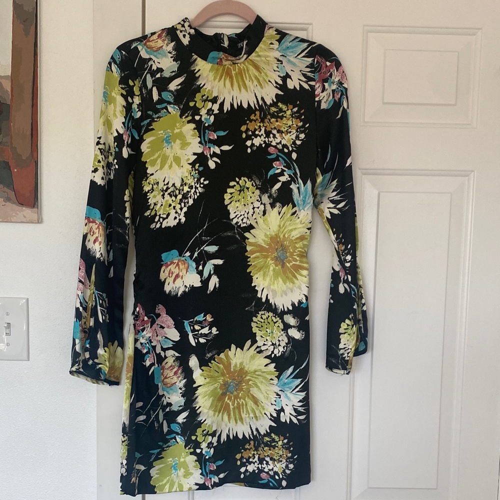 Zara Black Floral Dress